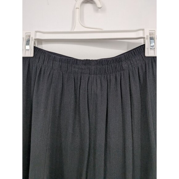 Vintage Krush of California Midi Skirt Size L Crinkle Button Up Witchy 90s Boho - Picture 7 of 10